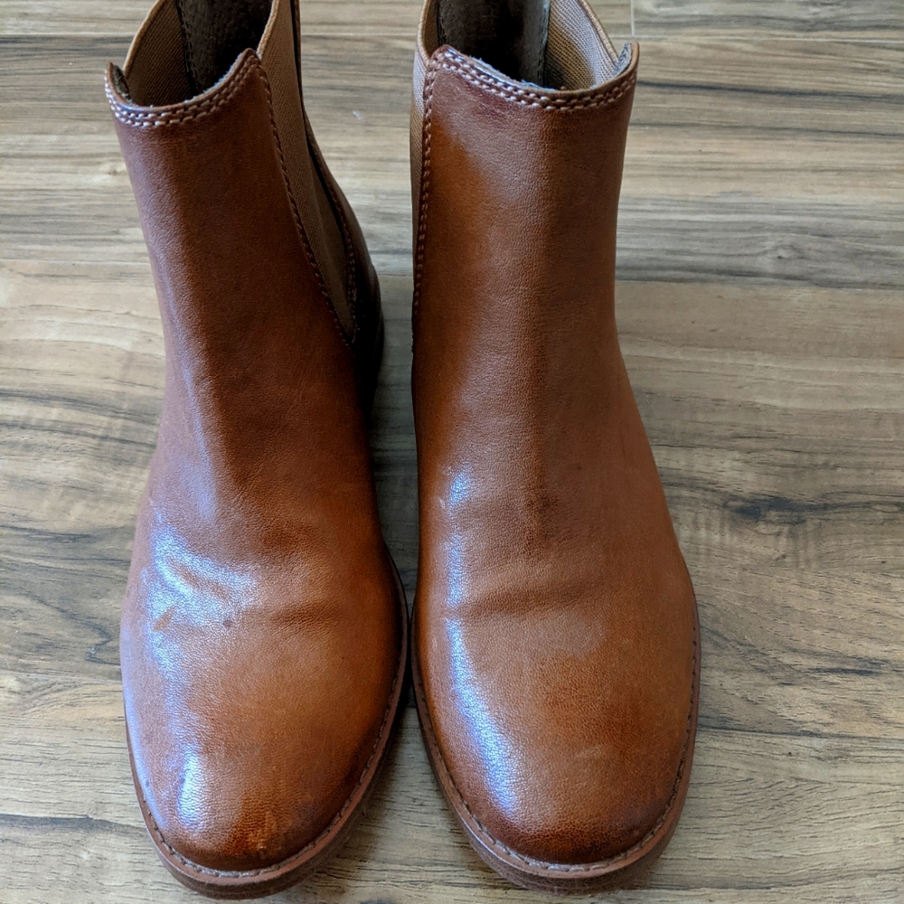 Frye Tan Leather Ankle Booties